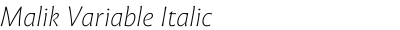 Malik Variable Italic